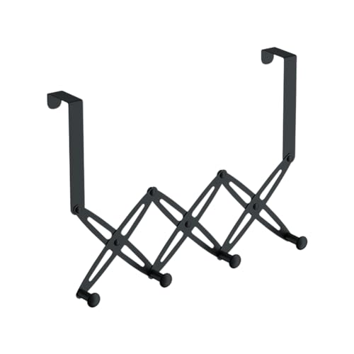 PAGJHRFJG Ausziehbarer Kleiderbügel Aus Edelstahl über der Tür, Erweiterbarer Handtuch-Garderobenständer zum Aufhängen, Vier Haken, 1 Stück