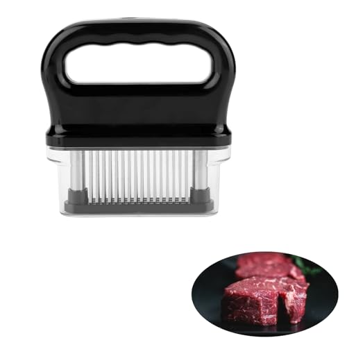 DEWIN Tenderizer, Fleischklopfer 48 Ultra Sharp Needle Blade Tenderizer aus Edelstahl zum Zartmachen für Steak Schweinefleisch Rindfleisch Kalbfleisch Geflügel