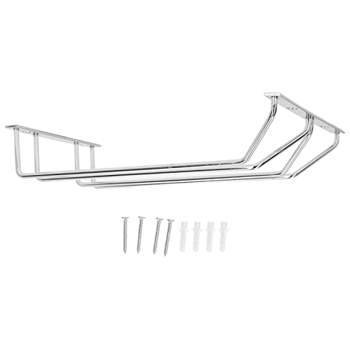 Weinglas Stemware Rack Weinglashalter aus Edelstahl Rustikale Schwebende Regale mit Stemware Aufhänger für Küche, Esszimmer, Hausbar(S)