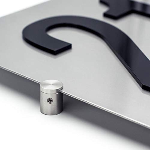 Logistic Sign System 4er Set, Klemmbefestigung - Klemmhalter für Edelstahl, Aluminum, und Lochblech … Plattenstärke 1,5 - 2, 3, 4, 5, 6, 8, 10 mm (1,5 mm- 2 mm)