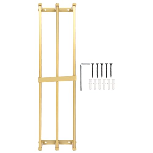 Moderner Mattschwarzer Badezimmer-Wandhandtuchhalter, Klassischer Wandhandtuchhalter für Gerollte Handtücher, Wandmontage-Handtuchhalter und Organizer, Badezimmerhandtuchhalter aus Edelstahl(Gold)