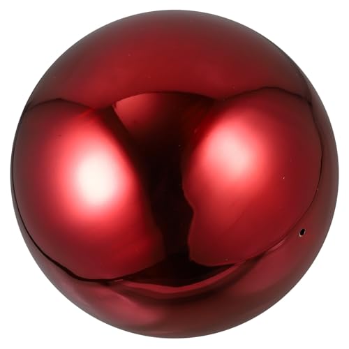 YARNOW Weihnachtsdekoration Terrasse Garten Kugeln Dekoration Pool Stahl Edelstahl Ornament Hohl Farbig Schwimmend Mm Spiegelkugel Für Draußen Rote Kugel Ergänzung Dekorativ Hof