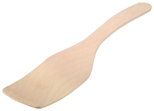 Pfannenwender, 30 cm, antibakteriell, hitzebeständig & plastikfrei, keine Kratzer in Pfannen, kein Plastik im Essen, 100% Naturprodukt, Buchen Holz, geschwungen