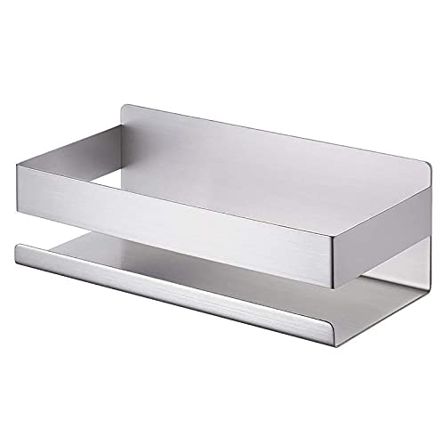 Gaxcent Duschregal, Badezimmerregal Duschregal Kein Bohrwand Regal Edelstahl Dusche Korb Badezimmer Regal Duschregal Wandmontage Gebürstet Für Badezimmer Und Küche,Silber