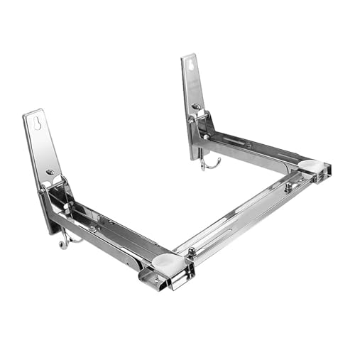 HOUSN Mikrowellenhalter, Wandregal für Mikrowellenherde, Mikrowellenhalter aus,304 Wandhalter Mikrowelle aus,Silber