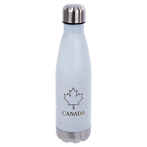 PURE Drinkware 62454DC-WH 500 ml Wasserflasche, Edelstahl, Kanada-Weiß