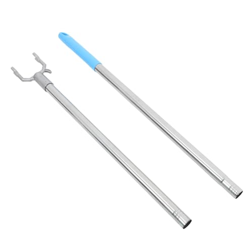 Zerodeko Wäscheständer aus Edelstahl Kleiderschrank Stange hängend Wäscheleine Erweiterbar kleiderleiste clothes rail garderobenständer Pol erreichen Stabiler Reach-Stick Rostfreier Stahl