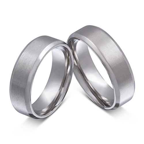 Eheringe Trauringe Partnerringe Freundschaftsringe - inkl. WUNSCHGRAVUR - Edelstahl 52-50 9HH - mit AMAZON KONFIGURATOR direkt online gestalten !