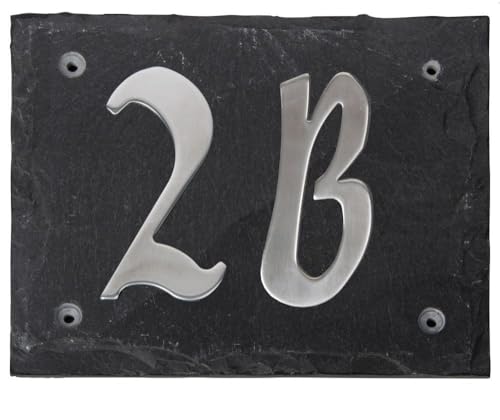 Esschert Design Set: 6A aus auf Schieferplatte (18 cm x 15 cm), Schriftbild Kreide