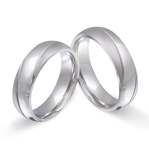 Juwelier Schönschmied - Unisex Partnerringe Freundschaftsringe Trauringe Tocar Edelstahl 54-74 138HHac - Kostenlose Wunschgravur mit AMAZON KONFIGURATOR online gestalten!