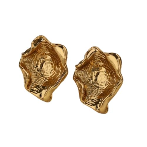 LNKUGN Trendy Perle Zirkon Blume Ohrringe Für Frauen Edelstahl Kreative Ohrringe Weihnachten Ohr Schmuck Geschenk