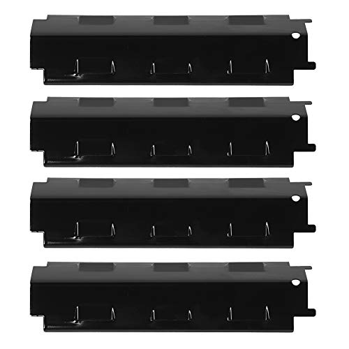 Tomotato 4 Stück Grill Hitzezelte, Edelstahl Heizplatte, Grill, Hitzeschild, BBQ Brennerabdeckung, Flammschutz für Gasgrill Ersatzteile