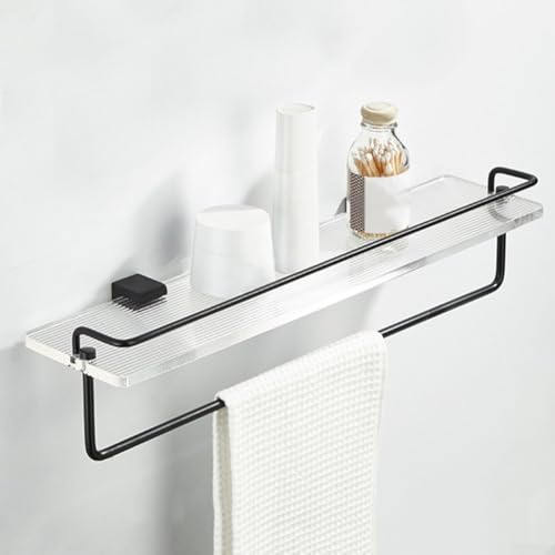 LVYXON Badezimmer-Glasregal, Wandhalterung, schwebende Regale, Aluminium-Glashalter, Aufbewahrungs-Organizer, Badezimmer-Wandhalterung