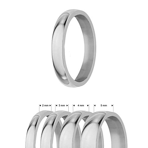 Treuheld® | Ring aus Edelstahl | Silber | Ringgröße 56 | Breite 3mm | Damen & Herren | glänzend | Freundschaftsring Verlobungsring Ehering