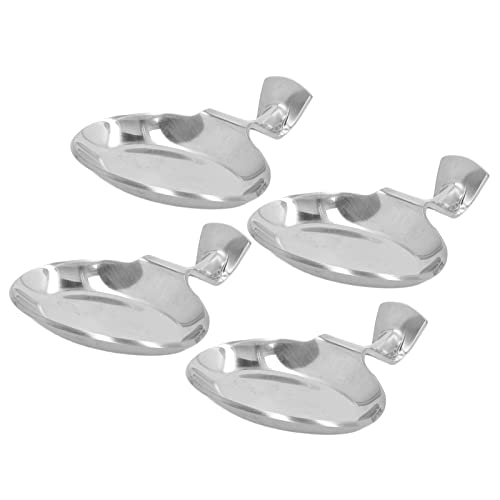 4 Stück Essstäbchenhalter, Essstäbchen-Löffelablage, Edelstahl-Saucenteller, Gabel, Messerhalter für Zuhause, Party, Restaurant
