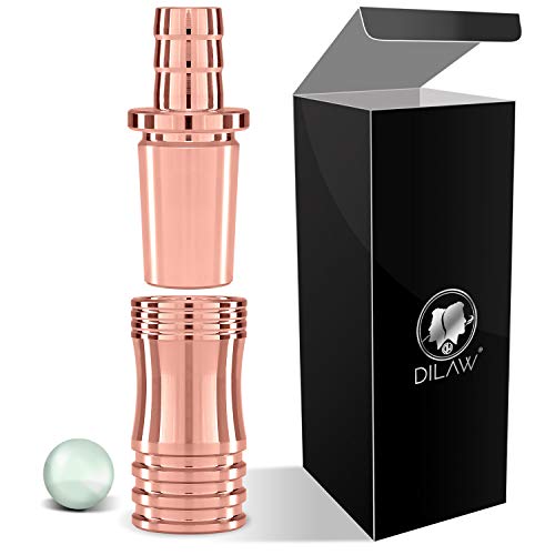 DILAW® Shisha V2A Edelstahl Adapter Schlauchadapter 18/8 Schliff Set 2-teilig Universal Hookah Wasserpfeife (1er Pack, Rosé Gold)
