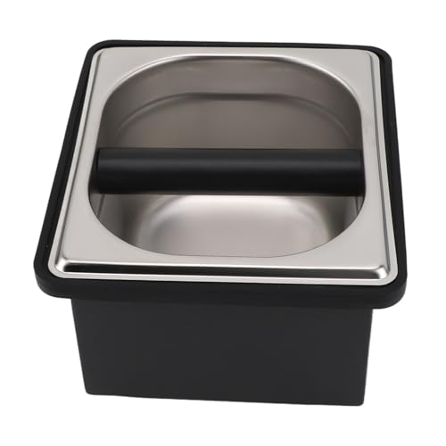 JOROBURO Kaffeesatz Eimer, Quadratischer Abnehmbarer Edelstahl Eimer, Kaffee Abklopfbox, Kaffeesatz Abfallbehälter, Durale Kaffeesatz Behälter, Kaffee Mülleimer für Café