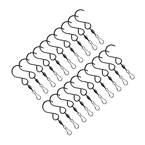 Cabilock Drehbare Hakenclips Aus Edelstahl 20er-pack Doppel-drehhaken Für Windspiele Vögel Dekorative Haken