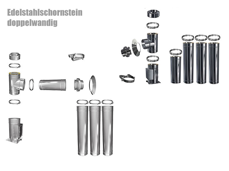 Edelstahlschornstein doppelwandig