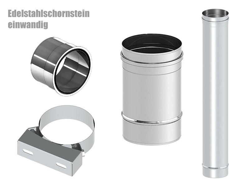 Edelstahlschornstein einwandig
