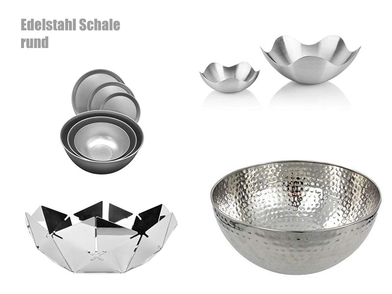 Runde Edelstahl Schale als Deko Runde Edelstahl Schale als Deko